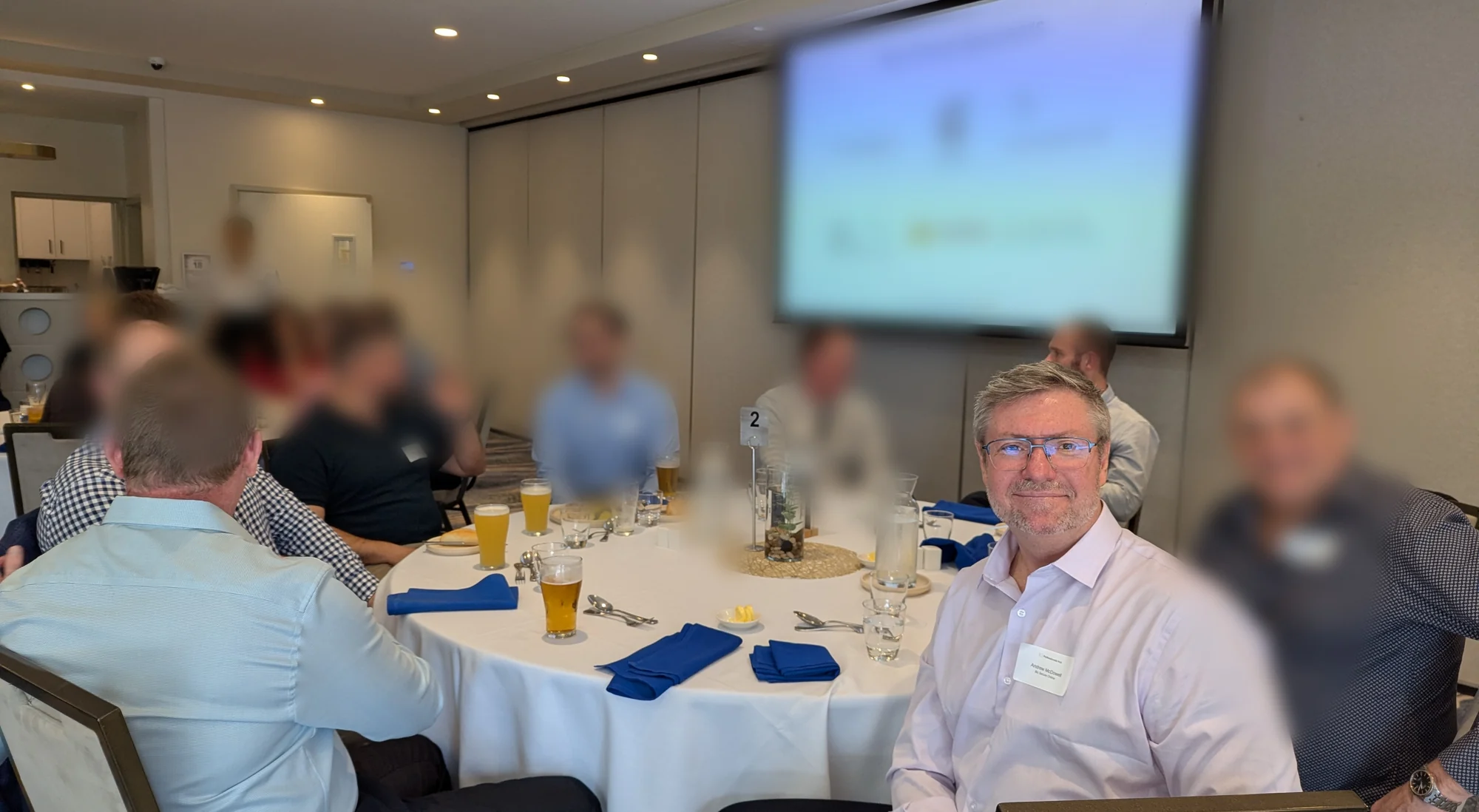 Andrew McDowell at a professional networking event on the Gold Coast
