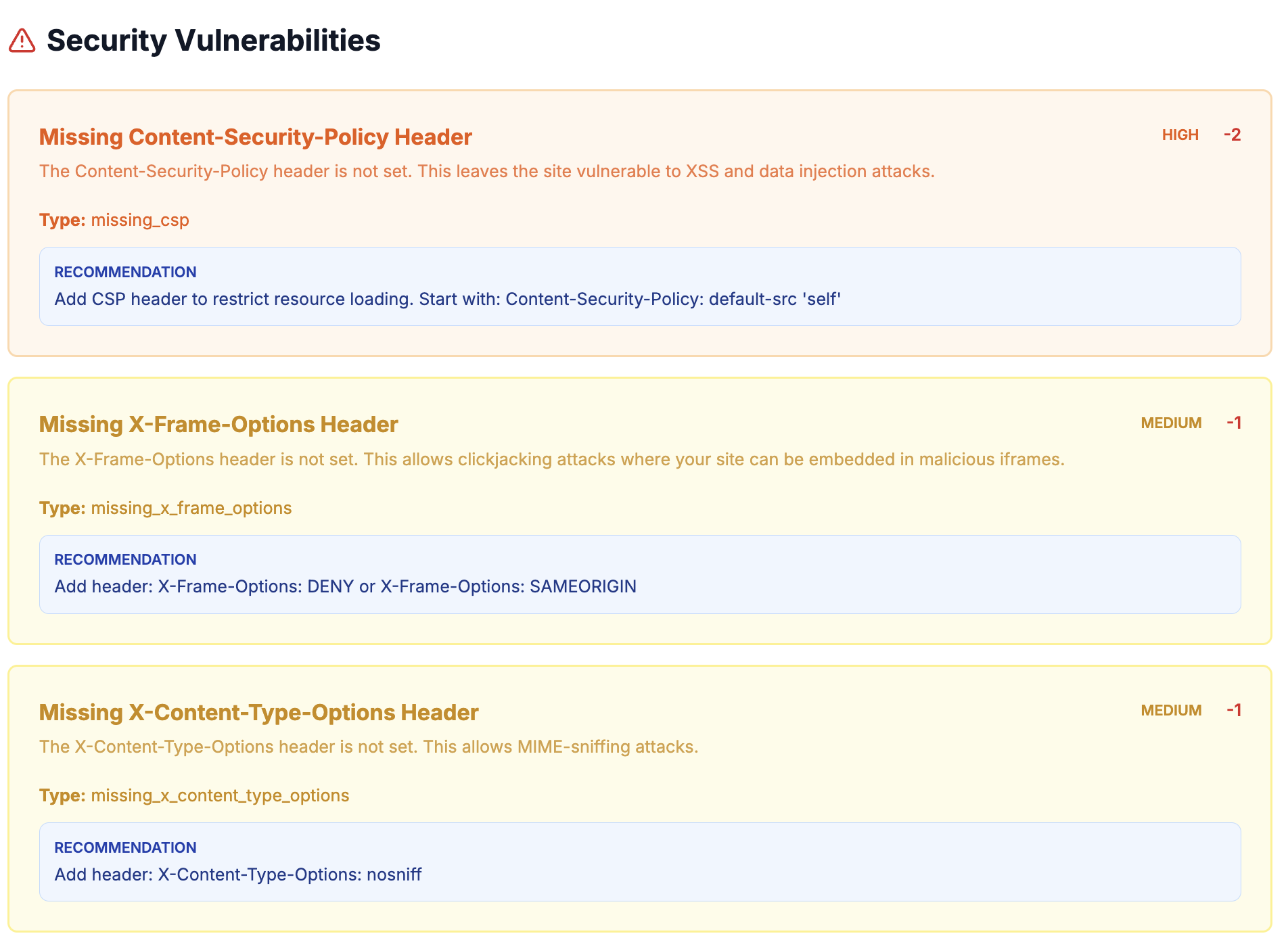 HTML report is easy to read